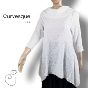 CURVESQUE WHITE HANDKERCHIEF TUNIC SZ S